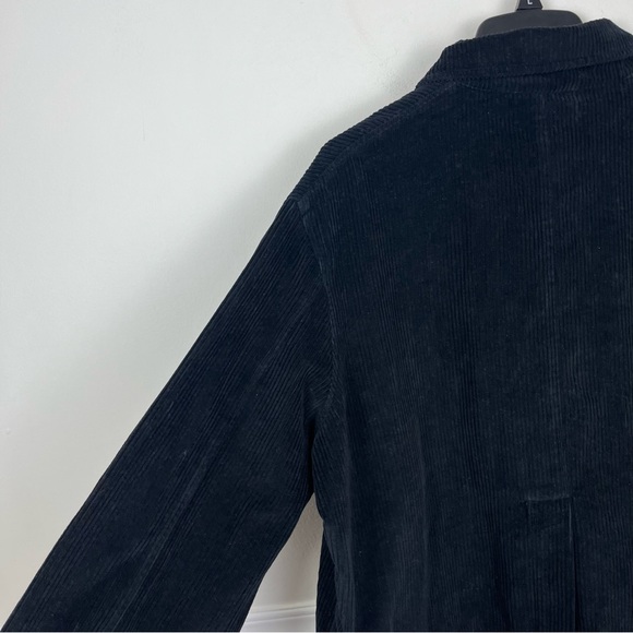 Charlie Joe Black Lexus Ribbed Corduroy Chore Jacket 100% Cotton Boxy M - Picture 7 of 12